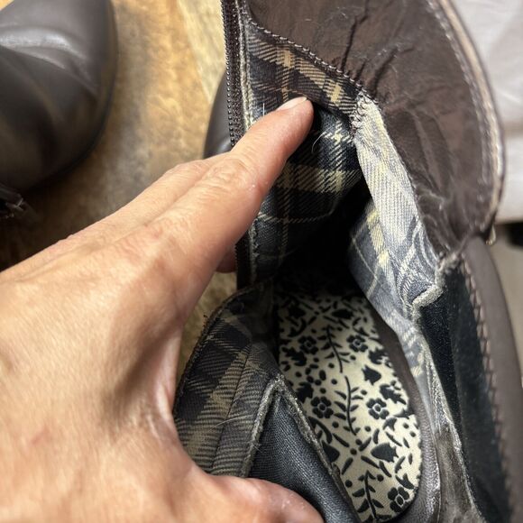 Aquatalia Womens Brown SZ 8 Vera Gomma Italian Lleather Ankle Booties Cushioned - Picture 10 of 12